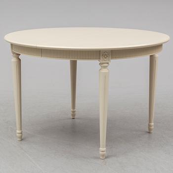 MATBORD SAMT 10 STOLAR, gustaviansk stil, 1900-talets slut.