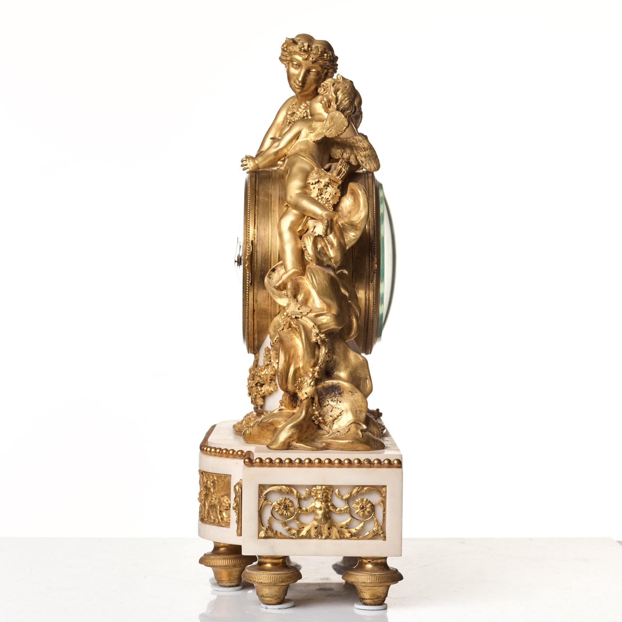 A Louis XVI-style mantelclock marked Antide Janvier A Paris.