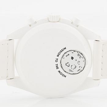 Omega/Swatch,  MoonSwatch, Mission to the MoonPhase, "Snoopy", kronograf, armbandsur, 42 mm.