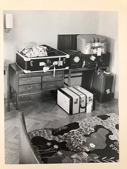 Carl-Axel Acking, a chest of drawers and wall mirror, for The Hotel Malmen, Svenska Möbelfabrikerna Bodafors, Sweden, 1940-50's.