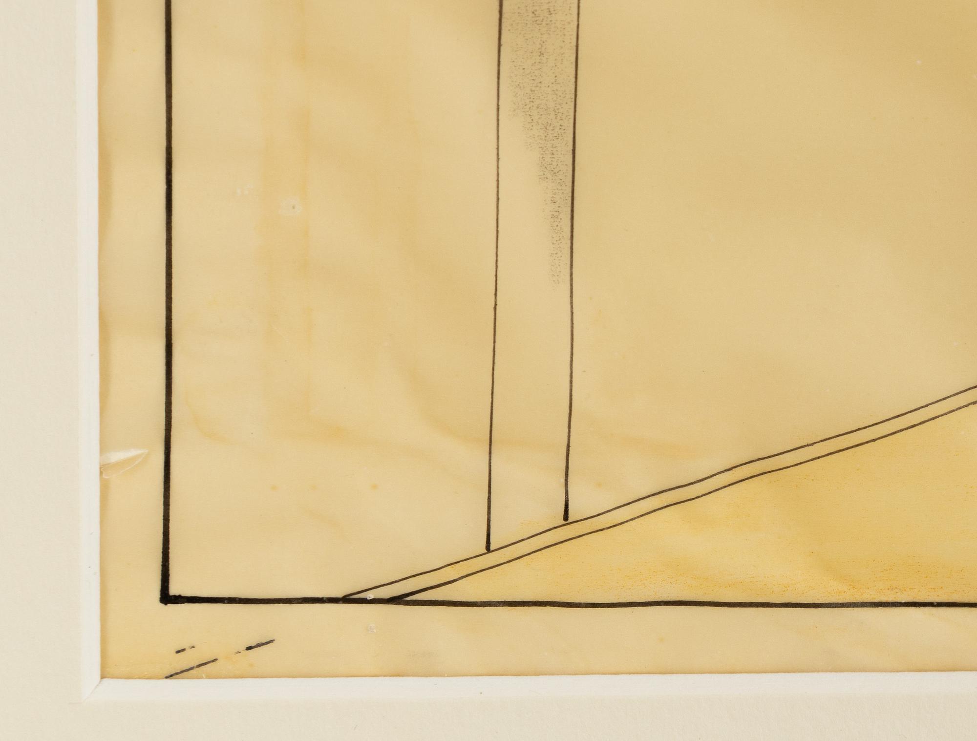 Sten Eklund, tusch ock krita, signerad och daterad 1968.