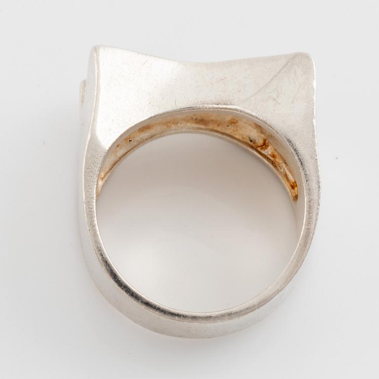 Björn Weckström, ring, "Sirene" sterlingsilver, Lapponia 1986.