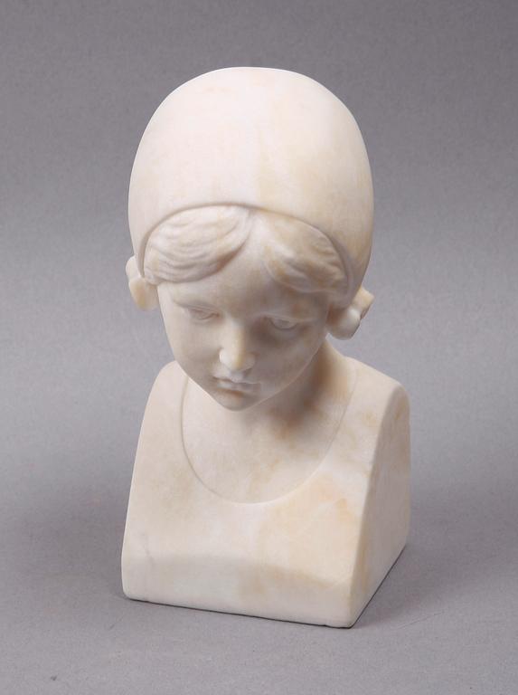 OKÄND KONSTNÄR, skulptur, alabaster, 1900-tal.