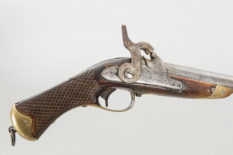 FLANKÖRPISTOL, med slaglås, 1800-tal, märkt 1816.