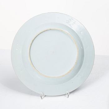 Tallrikar, 16 st, porslin, Kina, Qianlong (1736-95).