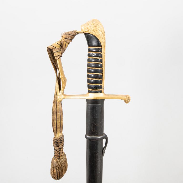 A Swedish infantry officer's sabre, 1899 pattern, with scabbard.