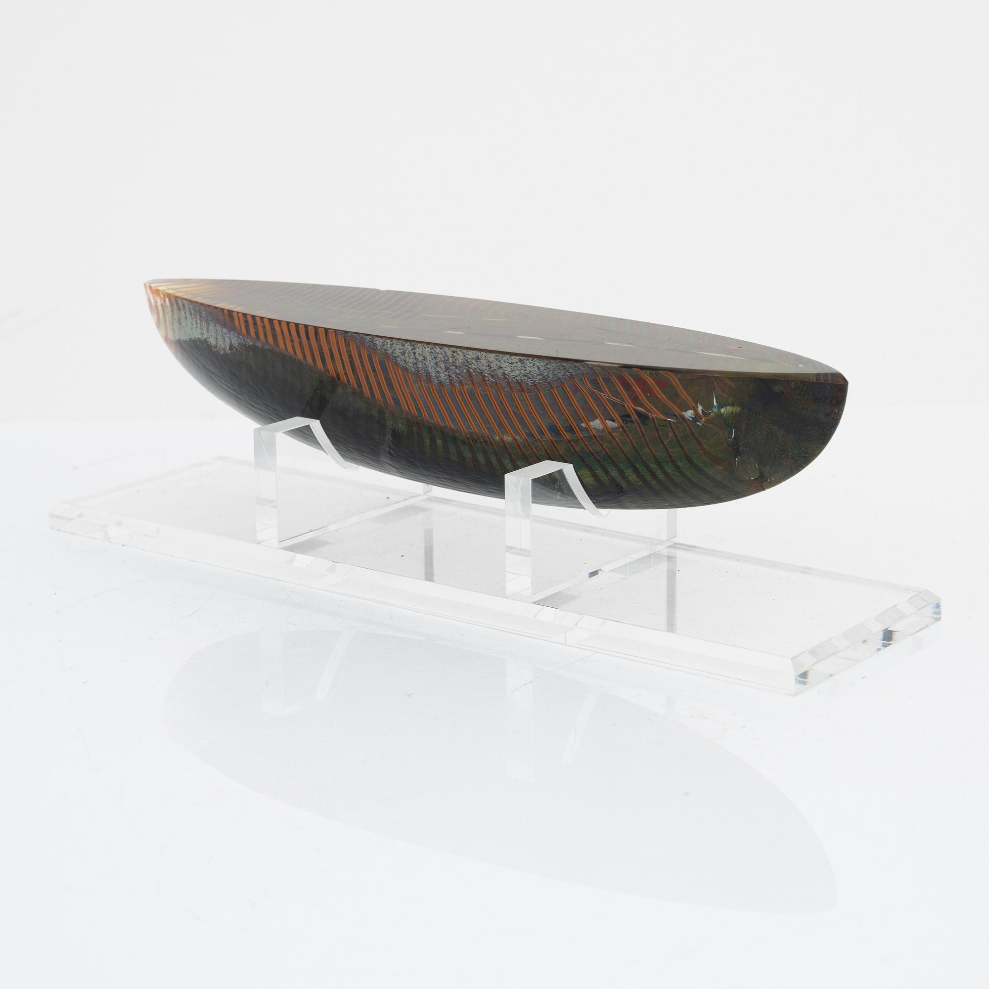 Bertil Vallien, glasskulptur, Kosta Boda Atelier, signerad 151/500.