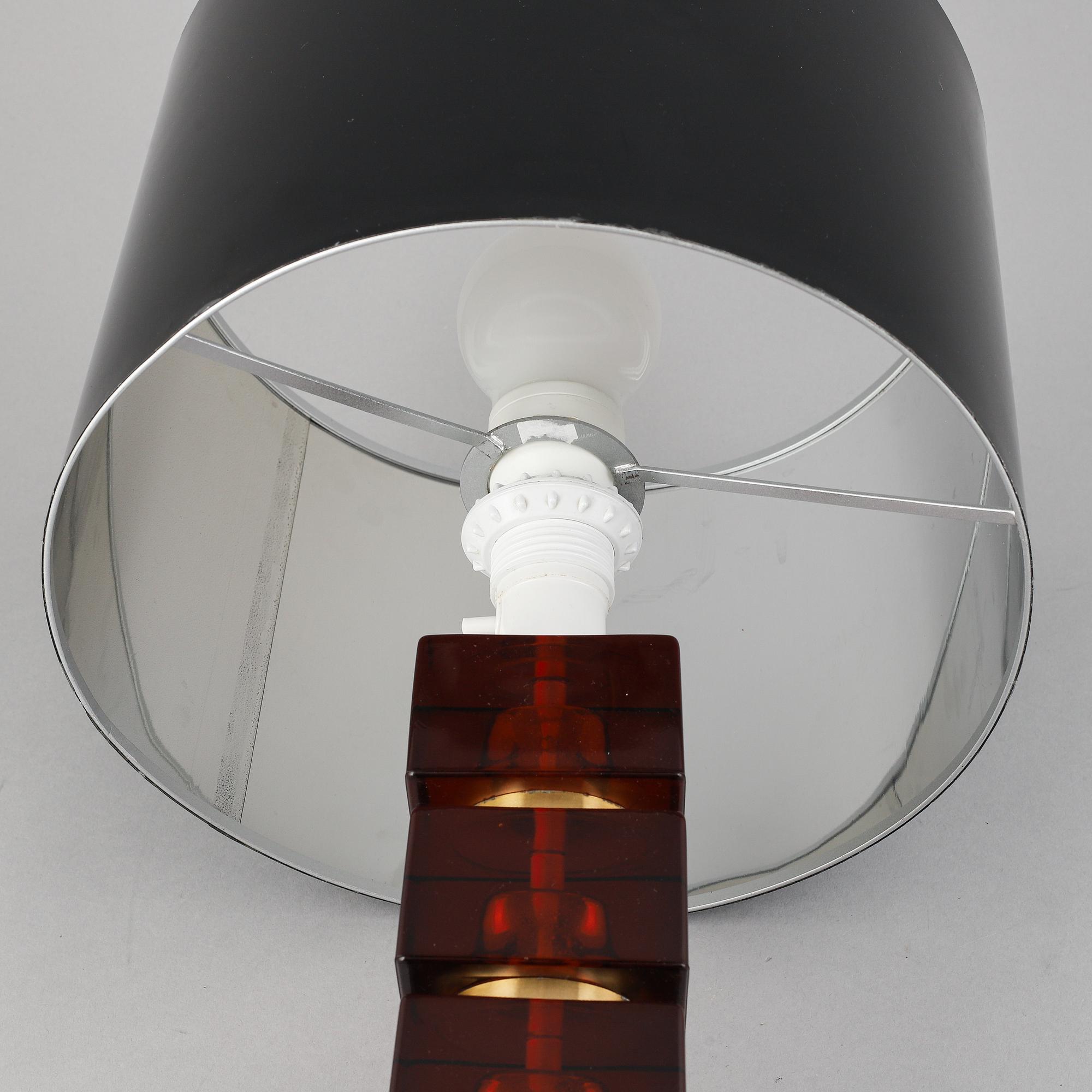 Carl Fagerlund, Orrefors, Bordslampa, 1970-tal.
