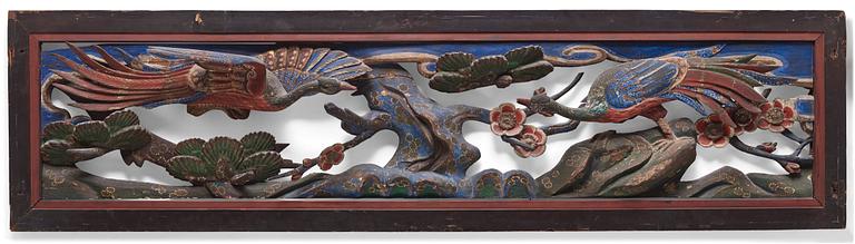 A wooden relief, Qing dynasty, 18th Century.