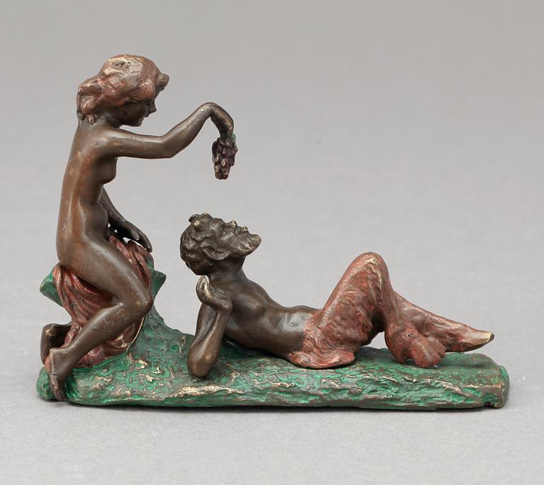 FIGURGRUPP, wienerbrons, Bergmann, Österrike, omkring 1900.