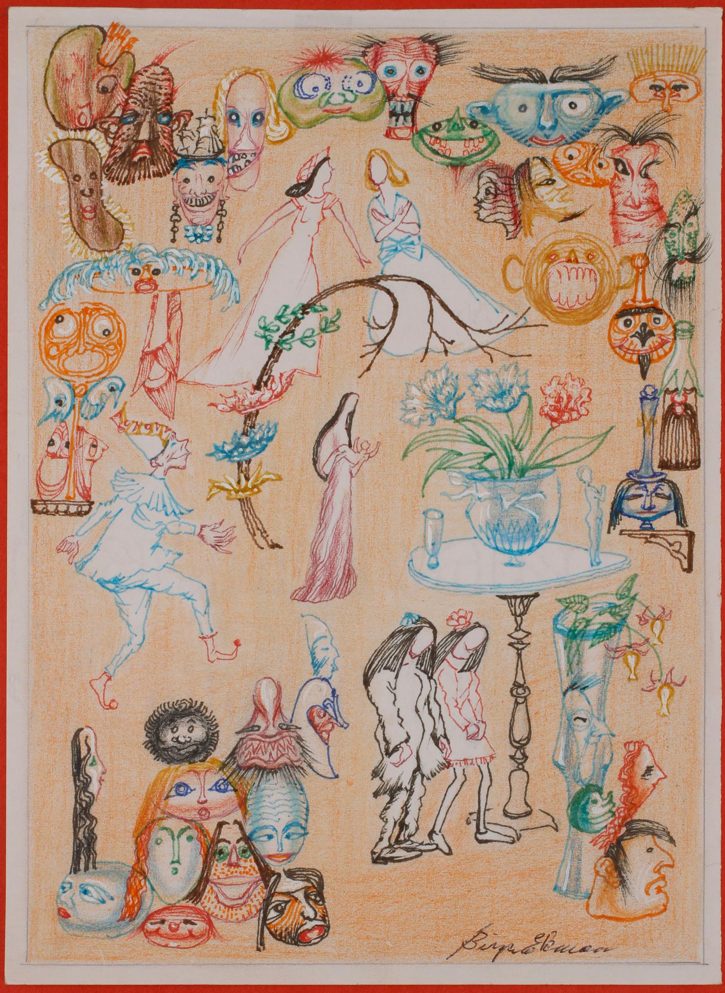 BIRGER EKMAN, teckningar, 8 st, signerade.