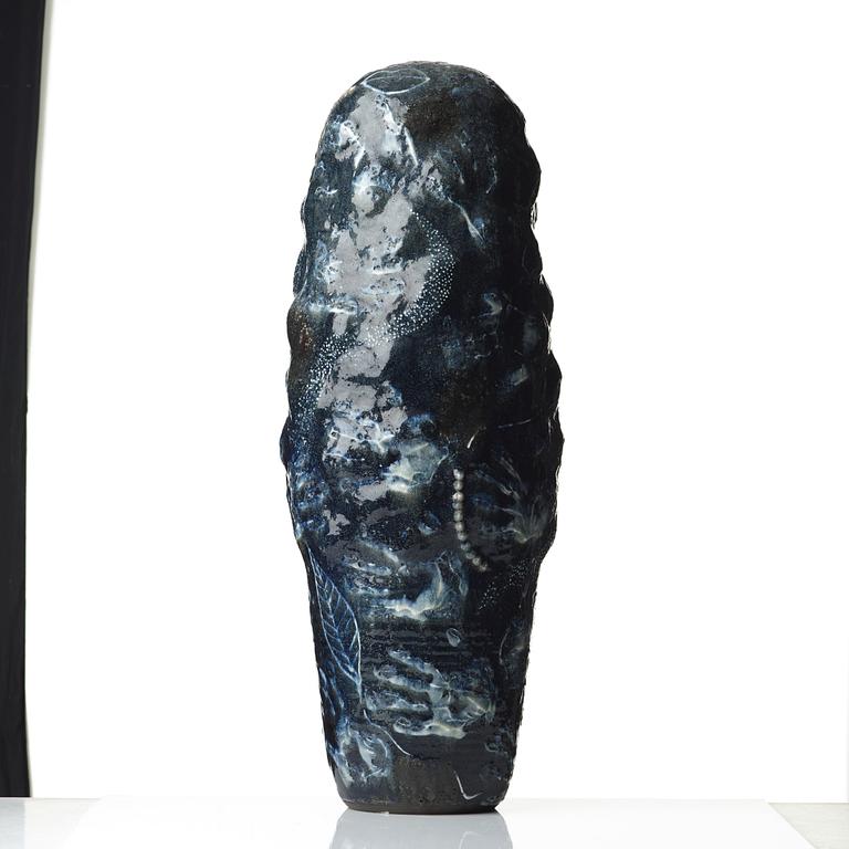 Eva Bengtsson, a stoneware floor vase, Frillesås, Sweden.