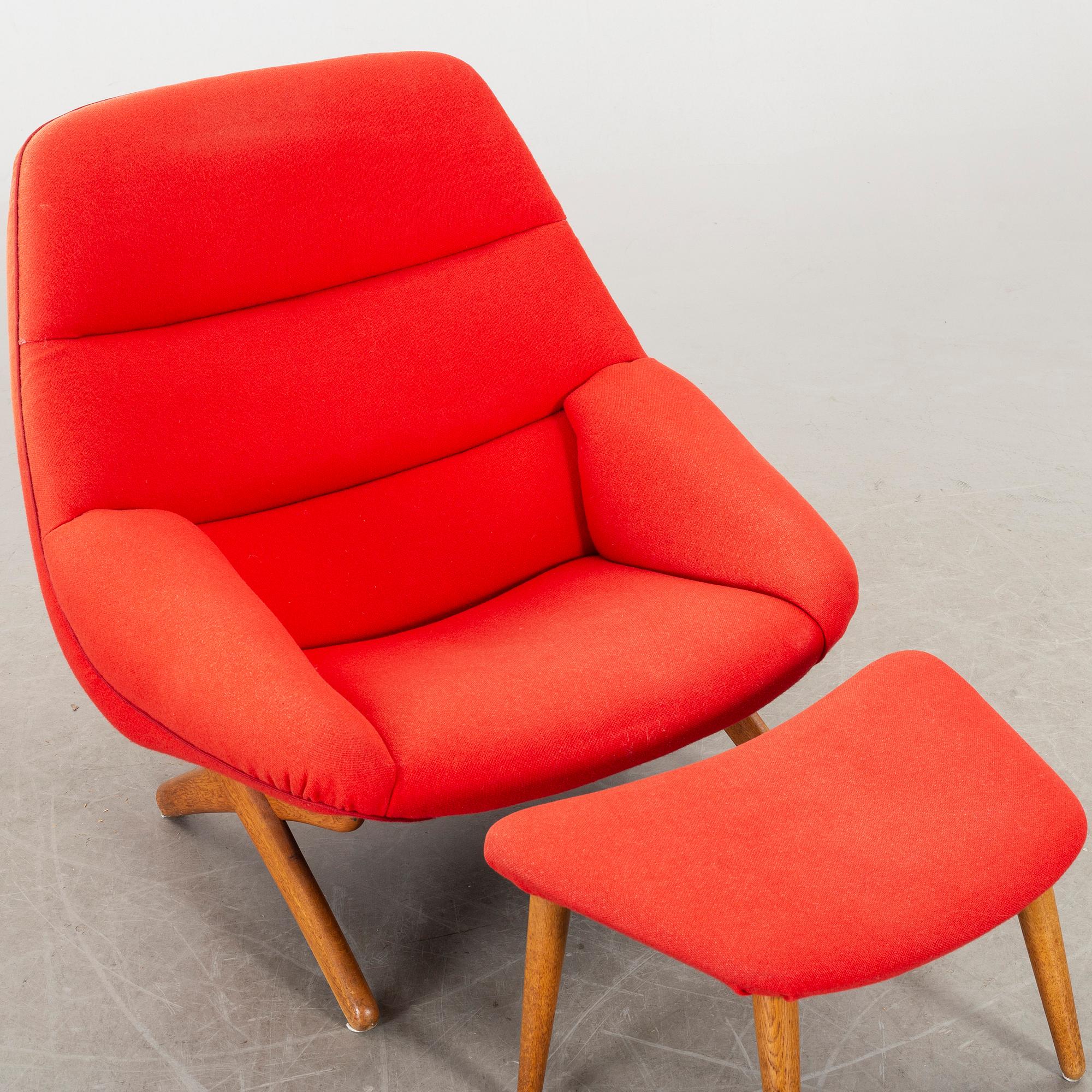 ILUM WIKKELSÖ - EASY CHAIR and STOL, ML-91, 1950'-60 for A Mikael Laursen & Søn, Århus.