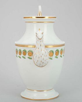 TEKANNA, porslin, empire, Popov, 1800-talets första hälft.