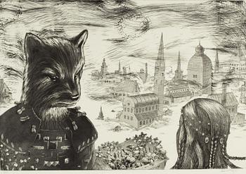 Ernst Billgren, etching, signed 9/225.