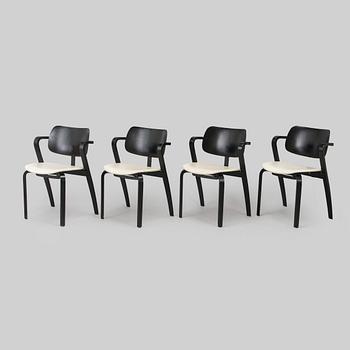 Ilmari Tapiovaara, nojatuoleja, 4 kpl, "Aslak", Asko 1960-luku.