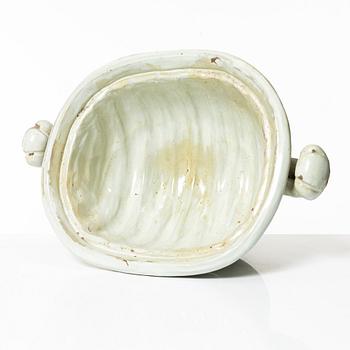 Allan Ebeling, terrin med lock, glaserad keramik, Torshälla.