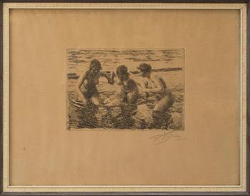 ANDERS ZORN, etching, signed.