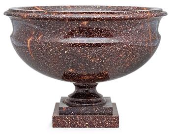 642. A Swedish Empire 19th century porphyry bowl.