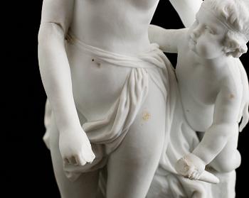SKULPTURER, 2 st, marmormassa, möjligen Frankrike, 1800-talets andra hälft.