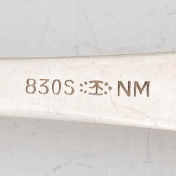 Serving cutlery, 3 pieces, silver, Kristian M Hestenes, Bergen, Norway.