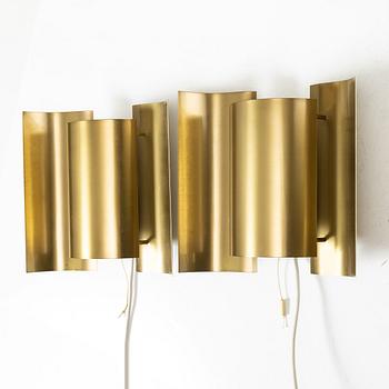 Sven Ivar Dysthe, a pair of 'Butterfly' wall lights, Hövik, Norway, second half of the 20th century.