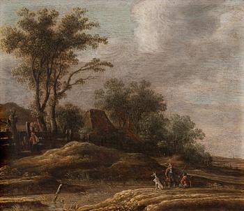 288. Jan Jacobsz. van der Croos Circle of, JAN JACOBSZ. VAN DER CROOS (HOLLAND), Landscape with resting people.