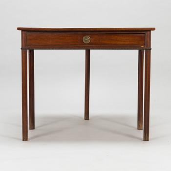 A Gustavian card table around 1800.