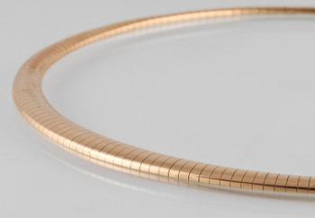 HALSBAND, 18K guld, kattfotstämplat. Vikt 38,6 gram.