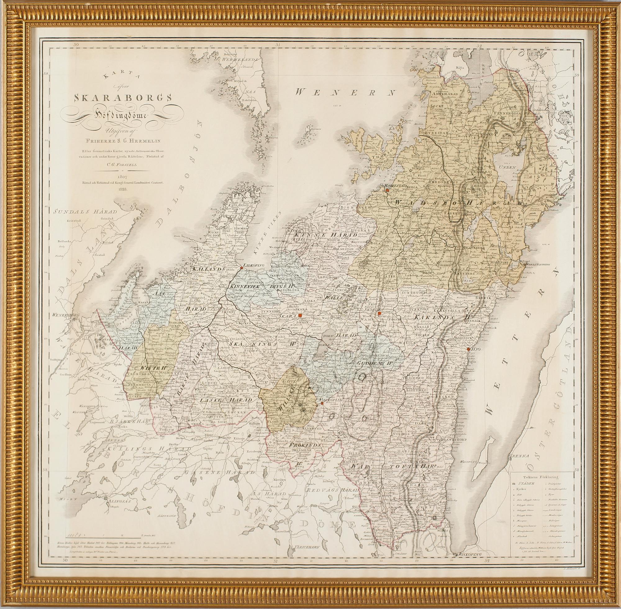 KOPPARSTICK, karta, S G Hermelin, 1800-talets första hälft.