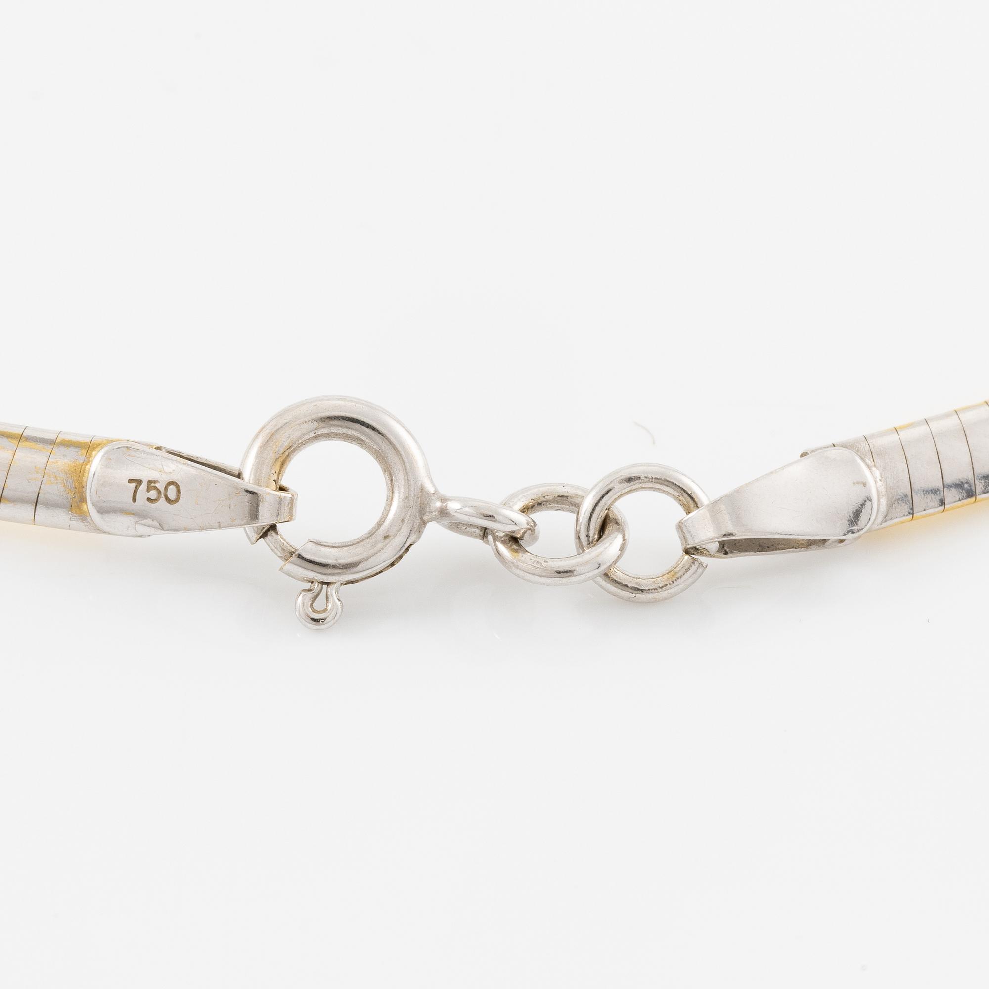 Collier, 18K guld och vitguld.