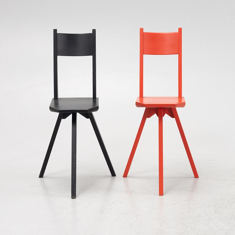 A pair of 'Camilla' chairs by John Kandell for Källemo, designed 1988.