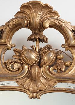 A Swedish Rococo 1760's mirror century mirror.