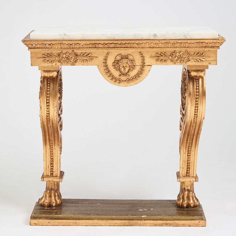 A Swedish Empire console table, first part of the 19th century.