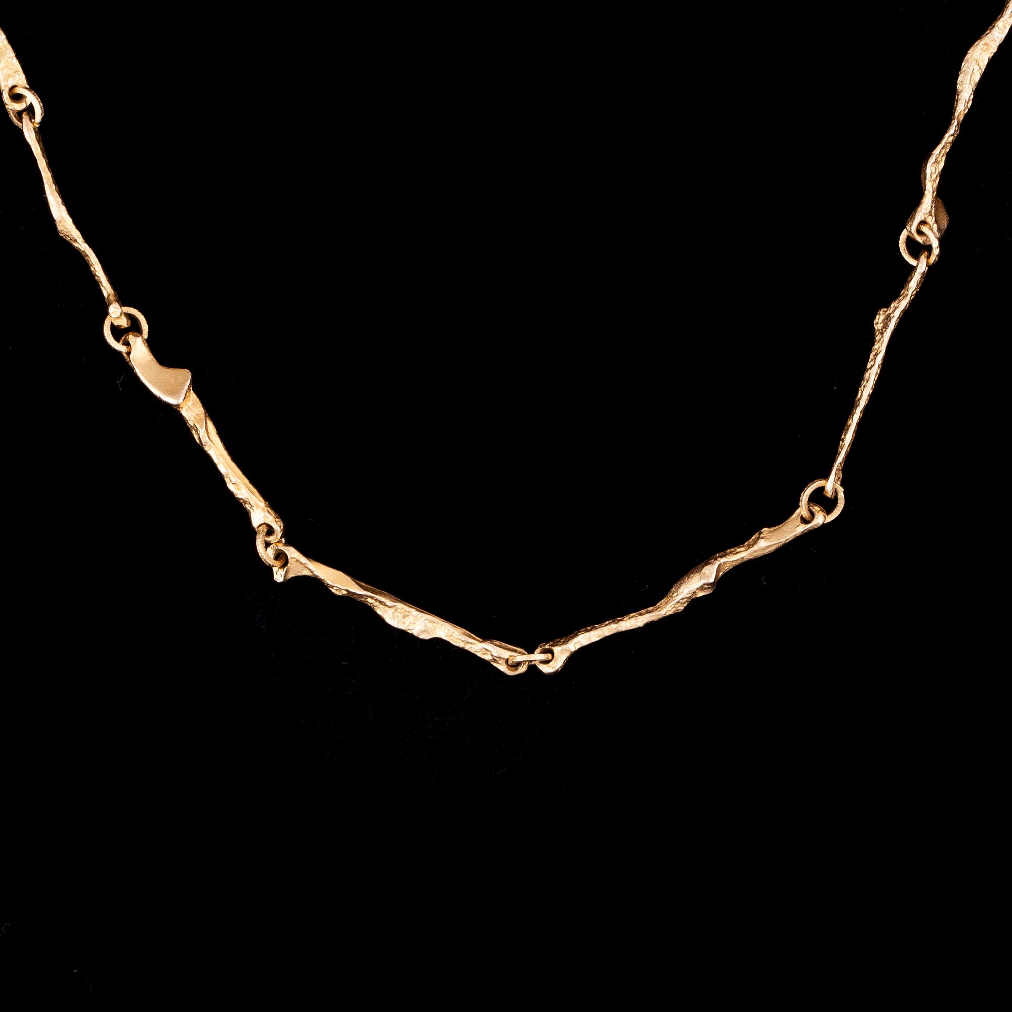 HALSSMYCKE, "Golden Stream" 14K guld, Björn Weckström Lapponia. Vikt 17 g.