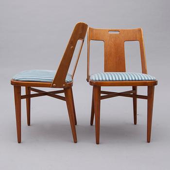 MATBORD och STOLAR, 6 st, Axel Larsson, Bodafors 1900-talets mitt.