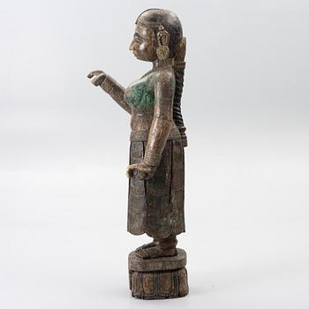 A 20th century wooden sculpture, Cambodia.