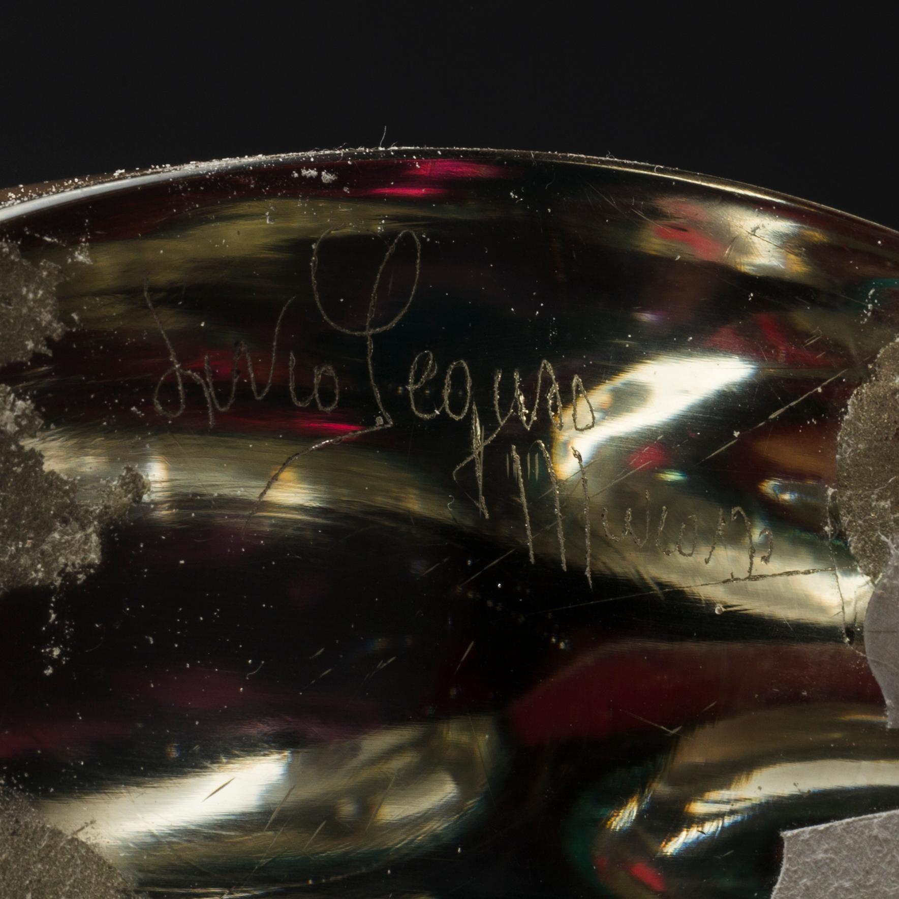 LIVIO SEGUSO, figurin, glas, signerad Murano 1900-talets andra hälft.