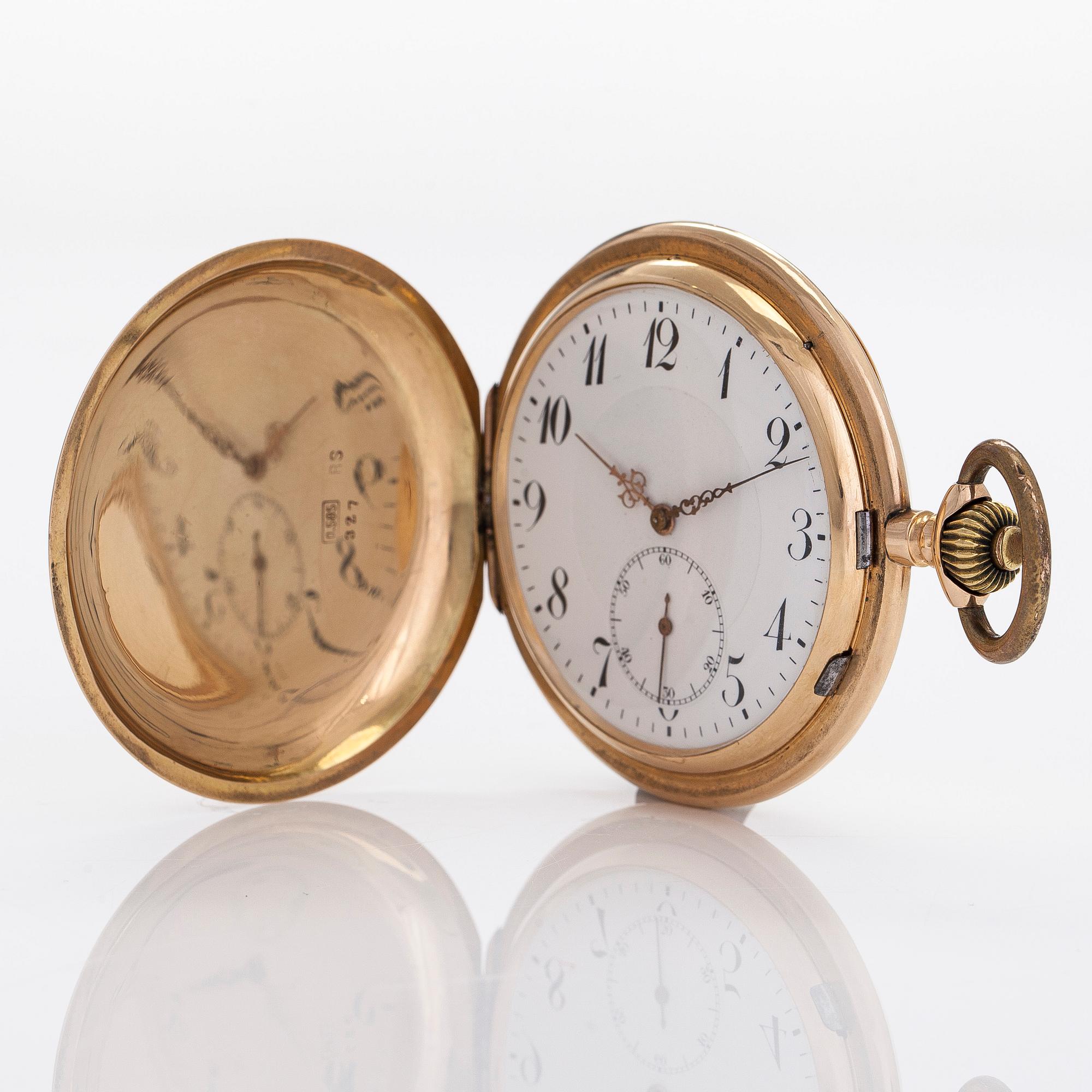 Système Glashütte, fickur, savonett, 60 mm.