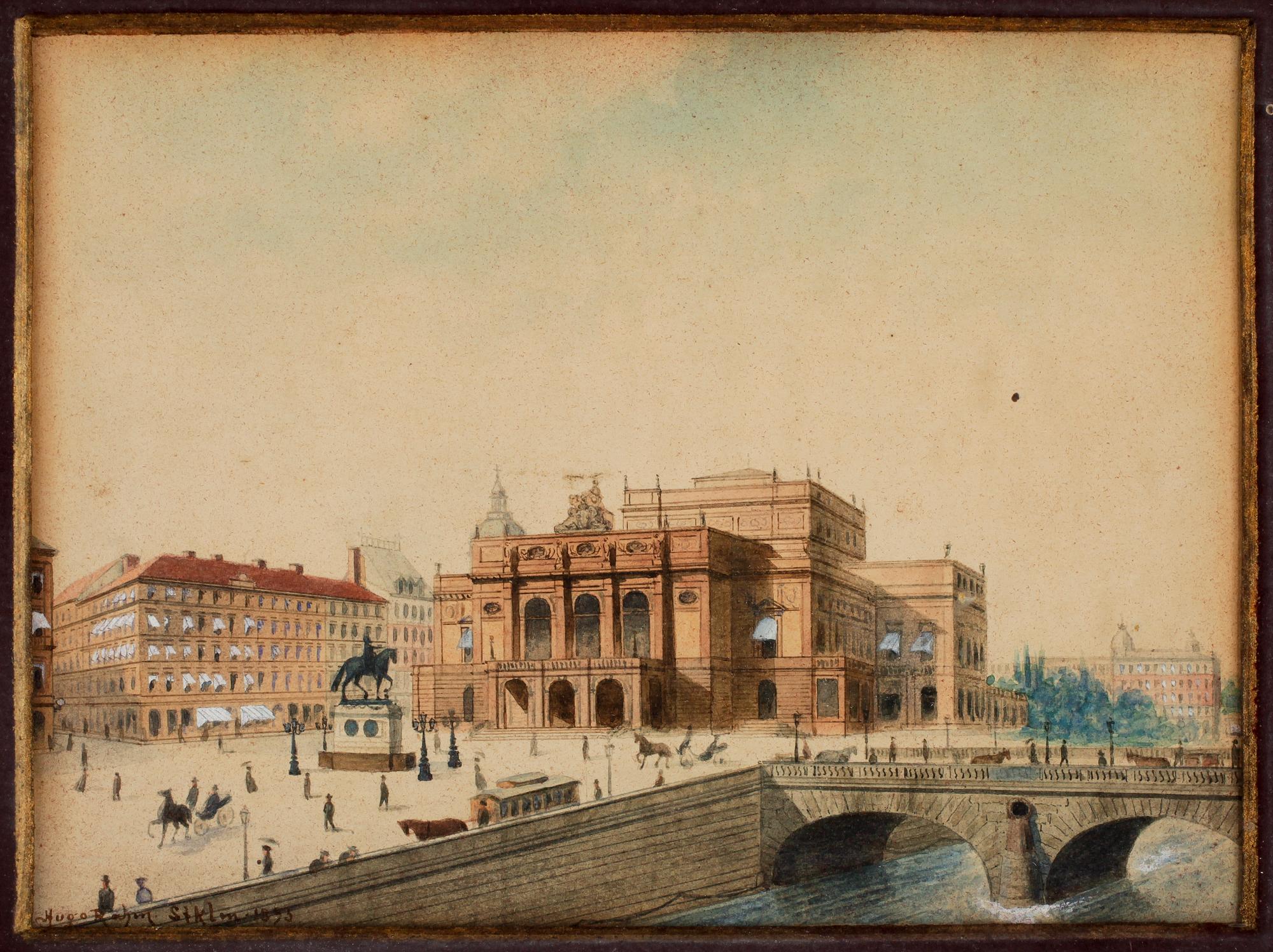 HUGO RAHM, akvareller, ett par. Sign o dat 1893.