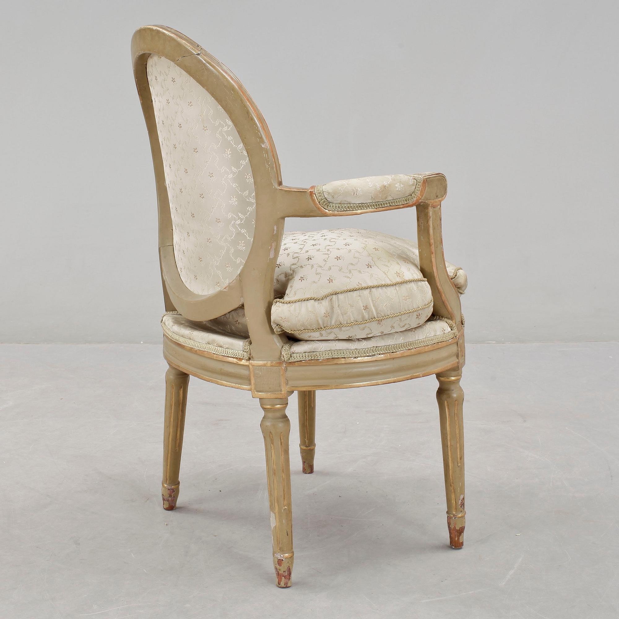 KARMSTOL, Louis XVI-stil, Frankrike, 1800-tal.