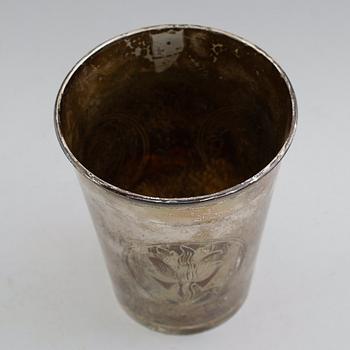 BÄGARE, silver, WA Bolin, Stockholm 1950. Vikt ca 466 gram.