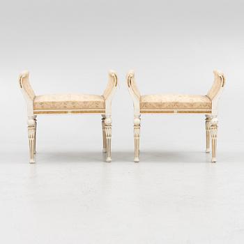 Banketter, ett par, gustaviansk stil, E.Pettersson, tidigt 1900-tal.