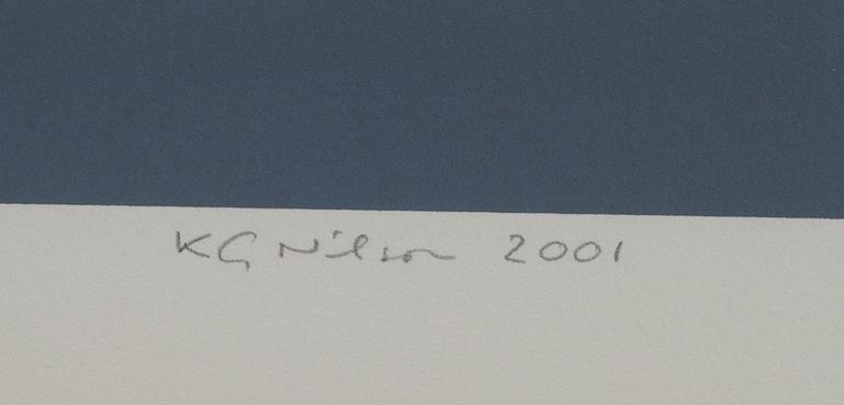 KG NILSON, färgserigrafi, signerad och numrerad 114/150, daterad 2001.