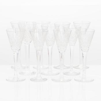 Glasservis, 110 delar, Riihimäen Lasi, Leo-, Yrjö- och Aino-serie, 1900-talets mitt och senare hälft.