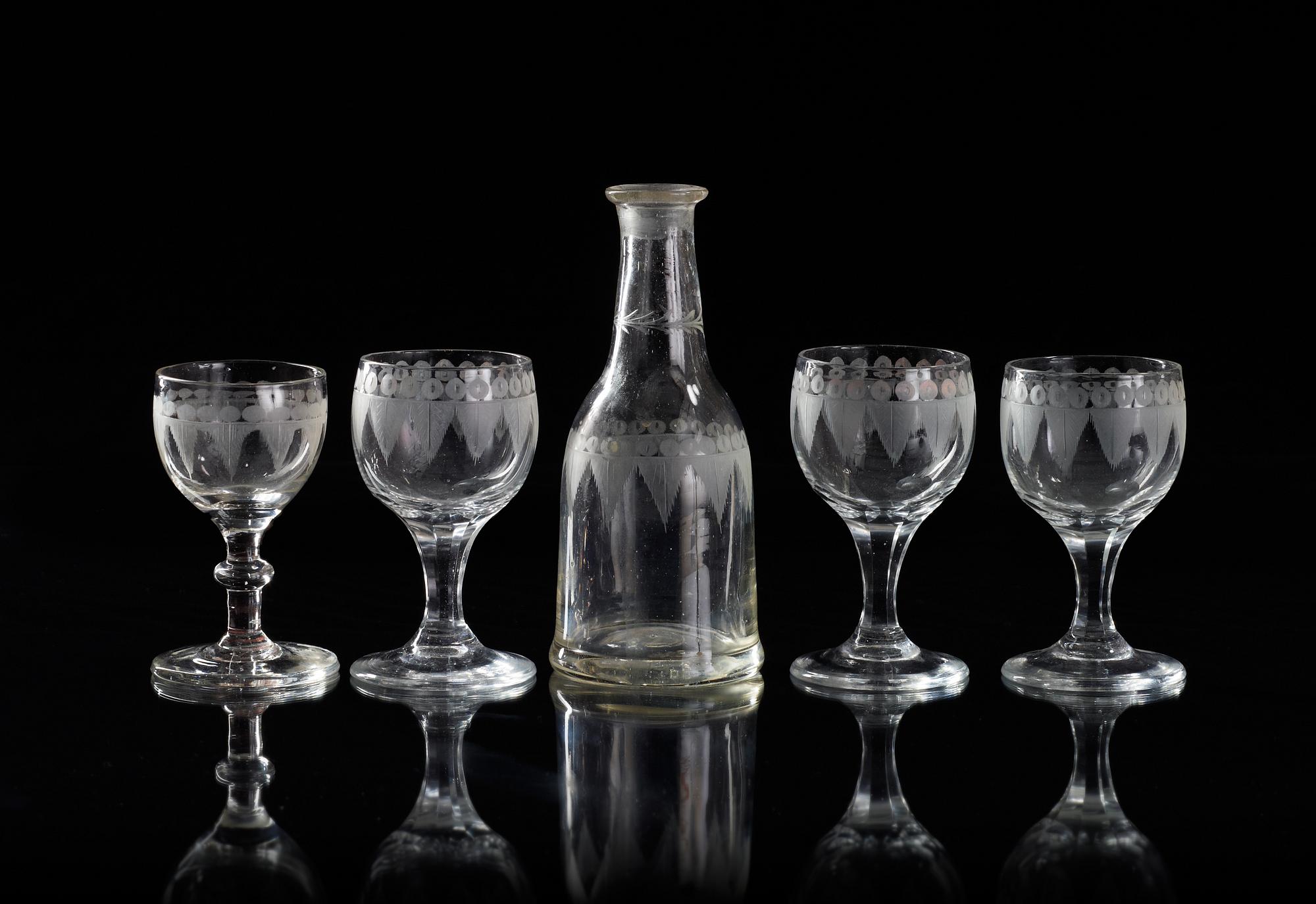 GLASSERVISDELAR, 24 st, 1800-tal.