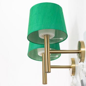 Uno & Östen Kristiansson, a pair of wall lamps, Luxus, Vittsjö.