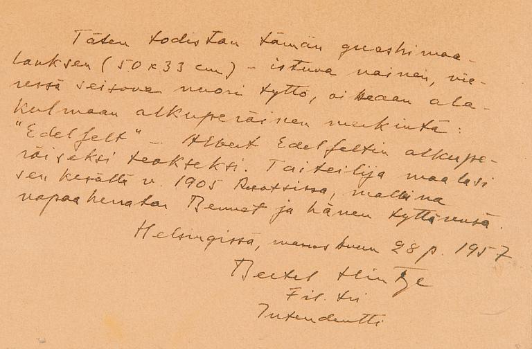 Albert Edelfelt, The Baroness Bennet with her Daughter.