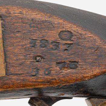 A smoothbored Swedish flintlock pistol, 1807 pattern.