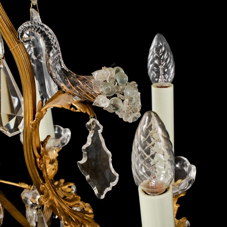 LJUSKRONA, rokokostil, omkring 1900-talets mitt, höjd 90 cm.